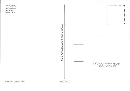 Flugzeuge Zivil Ratioflug Airbus A 300 N102NC  Kat. Flug