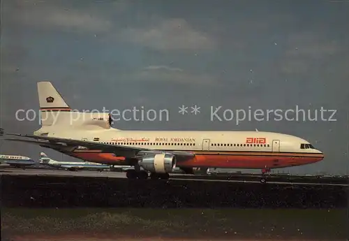 Flugzeuge Zivil Alia Royal Jordanian Airlines Lockheed 1011 TriStar 500 JY AGC c n1220 Kat. Flug