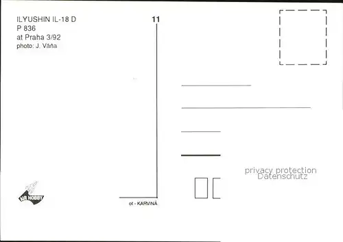 Flugzeuge Zivil ILyushin IL a8D P836  Kat. Flug
