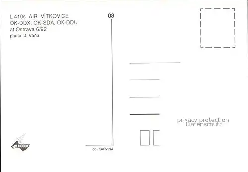 Flugzeuge Zivil Air Vitkovice L410s OK DDX OK SDA OK DDU  Kat. Flug
