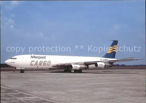 Flugzeuge Zivil Merpati Cargo B 707 323C LZ FEB c n 19584  Kat. Flug