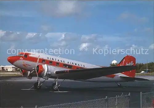 Flugzeuge Zivil Vintae Airways DC 3 N22RB c n 4926  Kat. Flug