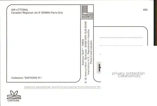 Flugzeuge Zivil Air Littoral Canadair Regional Jet F GNMN Kat. Flug