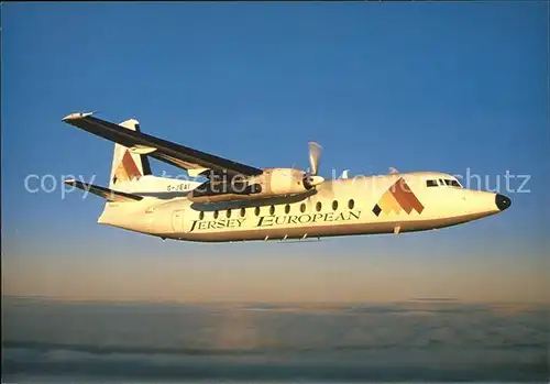 Flugzeuge Zivil Jersey European Fokker F 27 G JEAI Kat. Flug