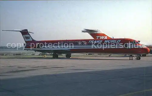 Flugzeuge Zivil TWA Trans World Airlines McDonnell Douglas DC 9 83 EI BWD MSN 49575 Wings of Pride  Kat. Flug