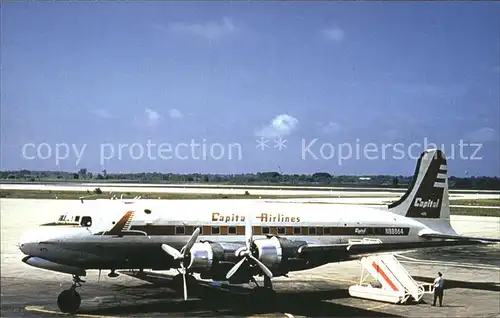 Flugzeuge Zivil Capital Airlines Douglas DC 6  Kat. Flug