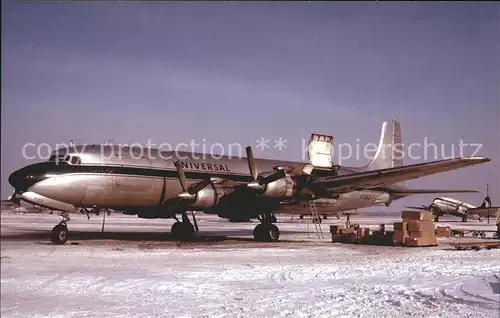 Flugzeuge Zivil Universal Airlines Douglas DC 7 Kat. Flug