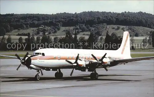 Flugzeuge Zivil Transair Sweden Douglas DC 7 Kat. Flug