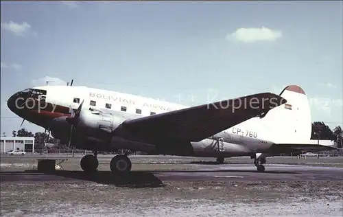 Flugzeuge Zivil Bolivian Airways Curtiss C 46 Commando CP 760 Kat. Flug