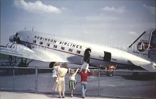 Flugzeuge Zivil Robinson Airlines Douglas DC 3  Kat. Flug