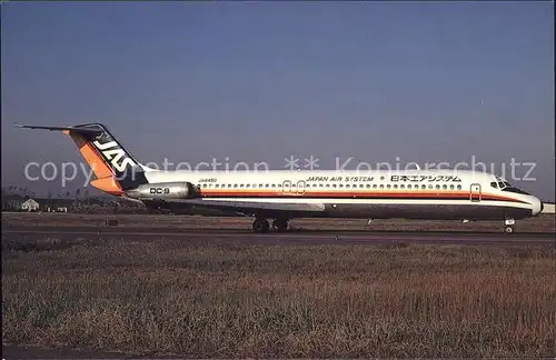 Flugzeuge Zivil McD Douglas DC 9 41 c n 47780 JA8450 Japan Air System Kat. Flug