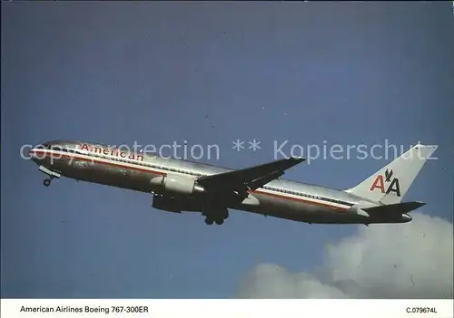 Flugzeuge Zivil American Airlines Boeing 767 300ER  Kat. Flug