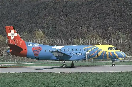 Flugzeuge Zivil Saab 340A Crossair HB AHD Kat. Flug