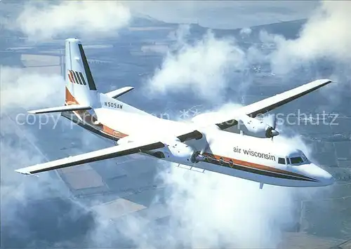 Flugzeuge Zivil Air Wisconsin Inc Fokker F27 Mk500 N505AW Kat. Flug