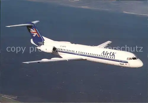 Flugzeuge Zivil Air UK G UKFA Fokker 100 Kat. Flug