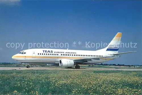 Flugzeuge Zivil TEAS Europe Airlines B 737 300 F GKTB C N 24414 Kat. Flug