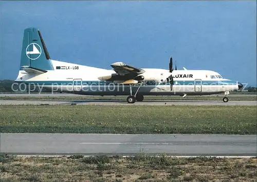 Flugzeuge Zivil Luxair Fokker 50 LX LGB  Kat. Flug