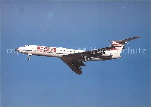 Flugzeuge Zivil CSA Czechoslovak Airlines TU134  Kat. Flug