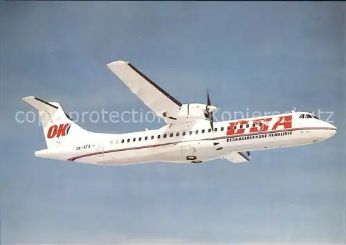 Flugzeuge Zivil CSA Czechoslovak Airlines ATR72  Kat. Flug