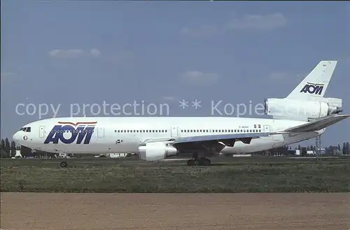 Flugzeuge Zivil McDonnell Douglas DC 10 30 Air Outre Mer F GLMX c n 47814  Kat. Flug