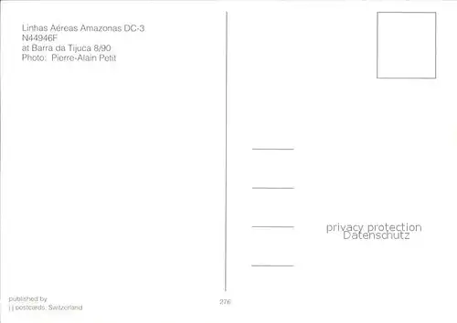 Flugzeuge Zivil Linhas Aereas Amazonas DC 3 N44946F Kat. Flug