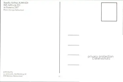 Flugzeuge Zivil Saudia Airbus A300 620 HZ AJG c n 321  Kat. Flug