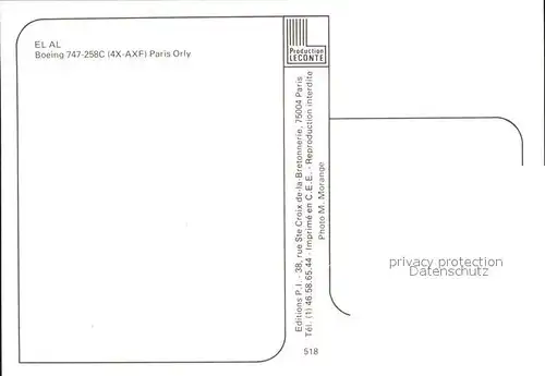 Flugzeuge Zivil EL AL Boeing 747 258C 4X AXF  Kat. Flug
