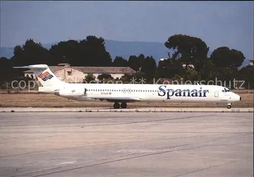 Flugzeuge Zivil EC EJU Douglas DC9 83 Spanair c n 49672 Kat. Flug