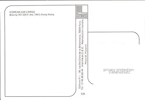 Flugzeuge Zivil Korean Air Cargo Boeing 747 230 F HL 7441 Kat. Flug
