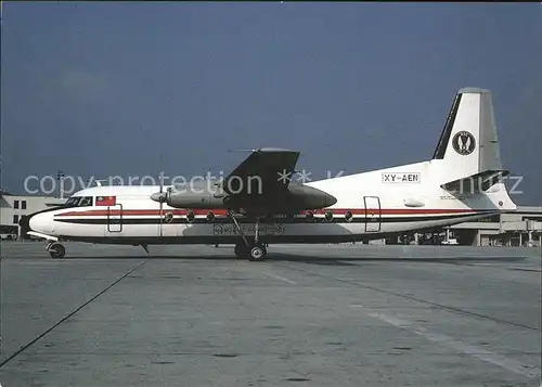 Flugzeuge Zivil XY AEN Fokker F27 600 Burma Airways c n 10476 Kat. Flug