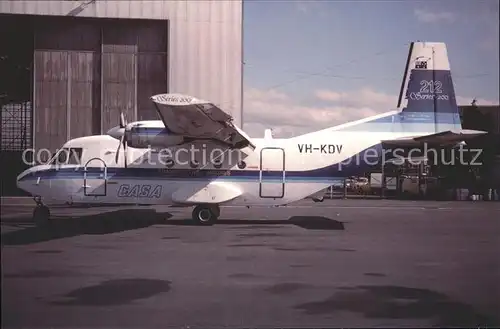 Flugzeuge Zivil Transecutive Airlines CASA 212 Srs 200 Aviocar VH KDV cn 138 mfd 1980 Kat. Flug