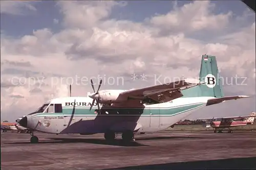 Flugzeuge Zivil Bouraq Indonesia Airlines P.T. IPTN CASA 212 A4 Srs 100 Aviocar PK ICE cn 9N 83 mfd 1978 Kat. Flug