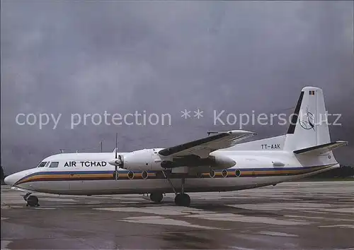 Flugzeuge Zivil Air Tchad Fokker F27 Mk. 600 TT AAK c n 10430 Kat. Flug