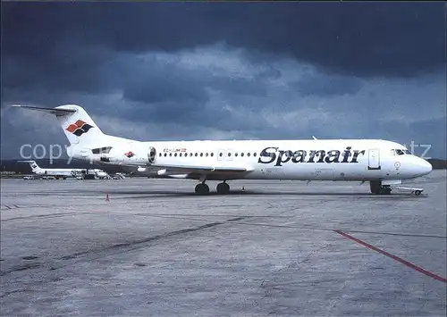 Flugzeuge Zivil Spanair Fokker 100 EC JJM c n 11497 Kat. Flug