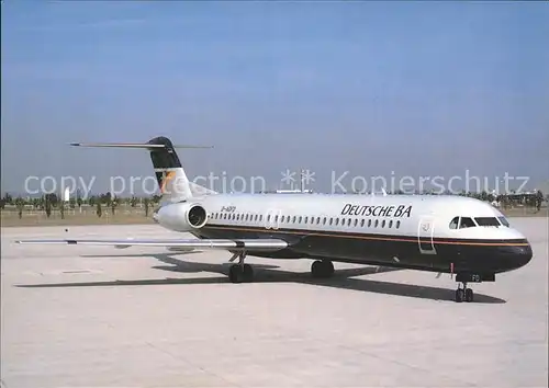 Flugzeuge Zivil Deutsch BA Fokker 100 Kat. Flug