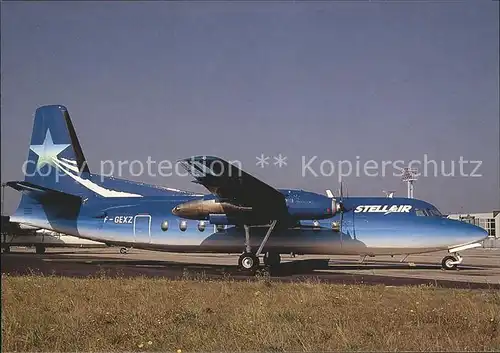 Flugzeuge Zivil Stellair Fairchild F 27J F GEXZ c n 074 Kat. Flug