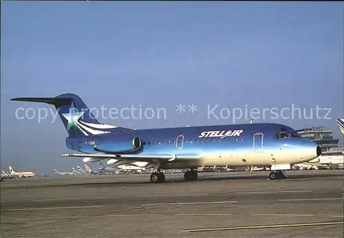 Flugzeuge Zivil Stellair Fokker F 28 1000 F GIAI  Kat. Flug