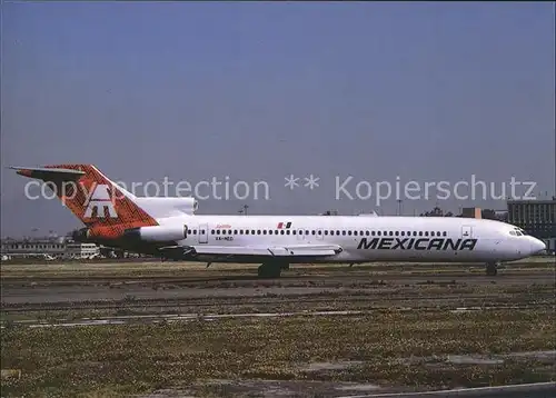 Flugzeuge Zivil Mexicana Boeing 727 264 XA MED c n 22156 1607 Kat. Flug