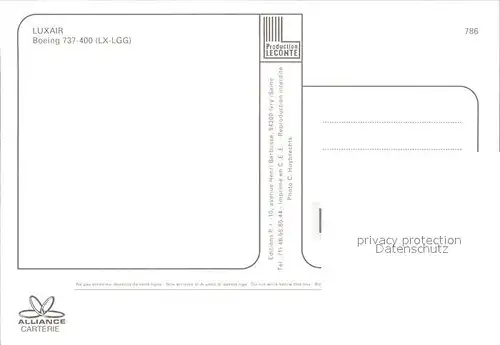 Flugzeuge Zivil Luxair Boeing 737 400 LX LGG Kat. Flug