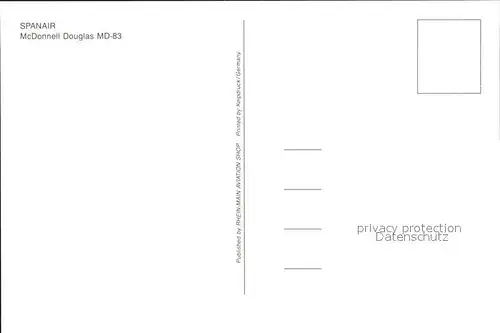 Flugzeuge Zivil Spanair McDonnell Douglas MD 83 Kat. Flug