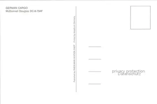 Flugzeuge Zivil German Cargo McDonnell Douglas DC 8 73AF  Kat. Flug