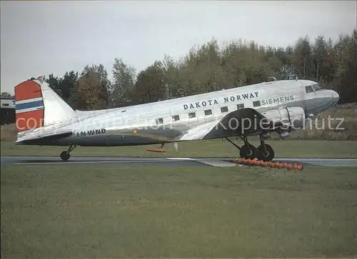 Flugzeuge Zivil Dakota Norway DC3C LN WND c n 11750 Kat. Flug