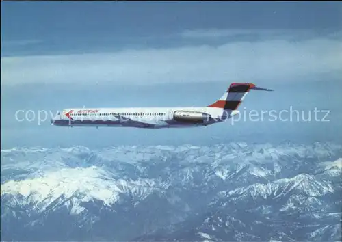 Flugzeuge Zivil Austrian Airlines McDonnell Douglas MD 81 Kat. Flug