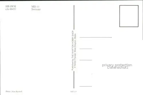Swissair HB IWM MD 11 c n 48457 Kat. Flug