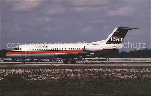 Flugzeuge Zivil Fokker F.28 4000 c n 11168 N495US USAir  Kat. Flug