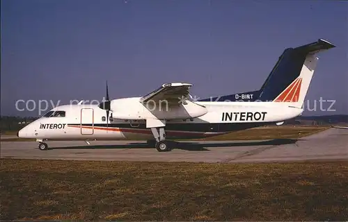 Flugzeuge Zivil DHC DASH 8 103A c n 260 D BIRT Interot Air Service  Kat. Flug
