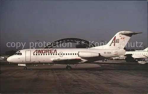 Flugzeuge Zivil Fokker F.28 1000 c n 11067 SE DGA Andrea Airlines  Kat. Flug