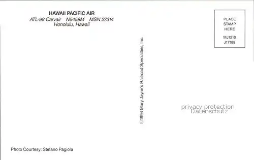 Flugzeuge Zivil Hawaii Pacific Air ATL 98 Carvair N5459M MSN 27314 Kat. Flug