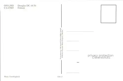 Flugzeuge Zivil OH LHD Douglas DC 10 30 C n 47865 Finnair  Kat. Flug