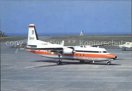 Flugzeuge Zivil Jersey European Fokker F 27 G JEAA Kat. Flug